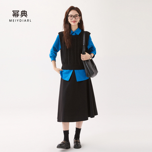 新款 2025年秋季 宽松慵懒风上衣克莱因蓝衬衣 女长袖 幂典蓝色衬衫