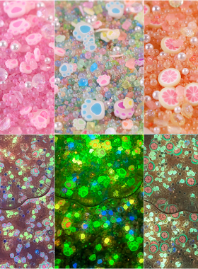 夜光混合汽泡珠手工diy饰品材料包填充材料手作球流麻吵吵球滴胶