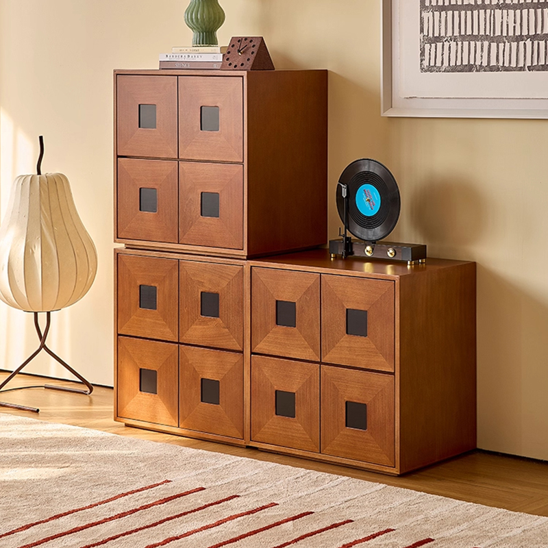 复古家用边柜卧室斗柜中古卡门柜