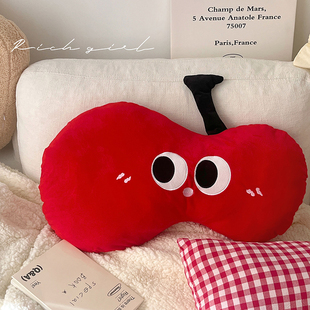 抱枕沙发客厅可爱ins红色床头靠枕飘窗枕头办公室椅子护腰靠背垫