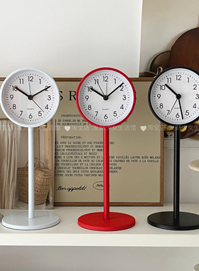 时钟桌面ins风装饰钟表卧室床头装饰钟表书桌学习静音闹钟小座钟