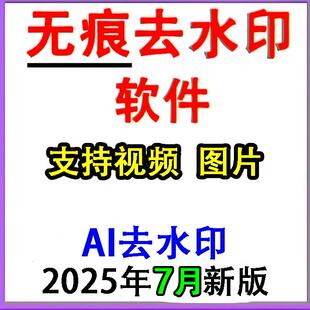 图片视频AI无痕去水印软件AI人工智能去水印去字幕工具无痕迹新版