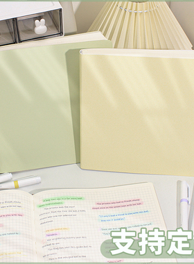 方形本可平摊笔记本本子平铺考研方格本软皮面方方本学习空白摘抄本盖章本错题本ins风手账本小本子记事本