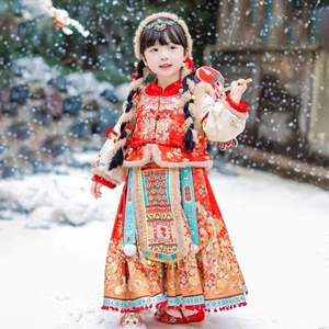 2025冬款女童加厚汉服马面裙