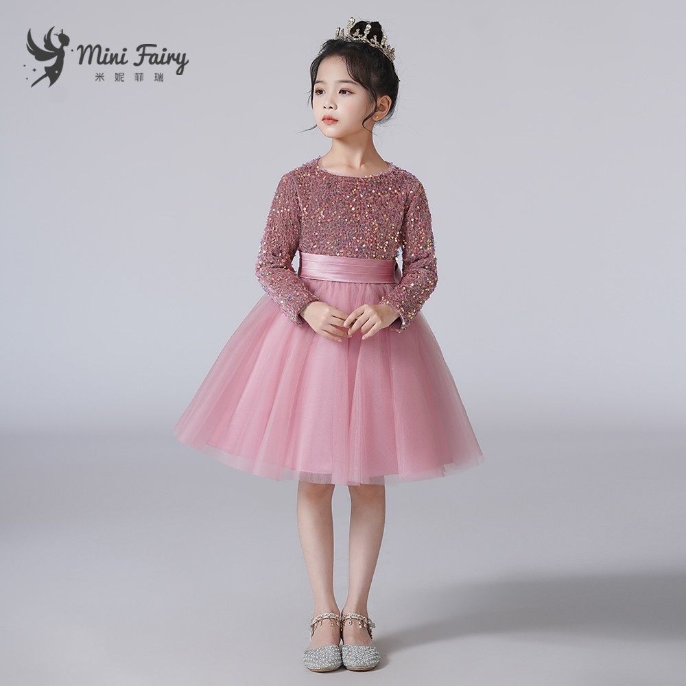 儿童秋冬丝绒礼服圣诞节粉色网纱蓬蓬裙小女孩钢琴演出服主持人,童装/婴儿装/亲子装,儿童礼服,淘宝优惠券,粉丝福利购,淘宝优惠卷