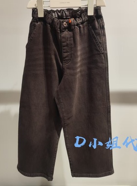 APAE11620 小江南蓬马童装2025冬装新款男童女童牛仔长裤 595