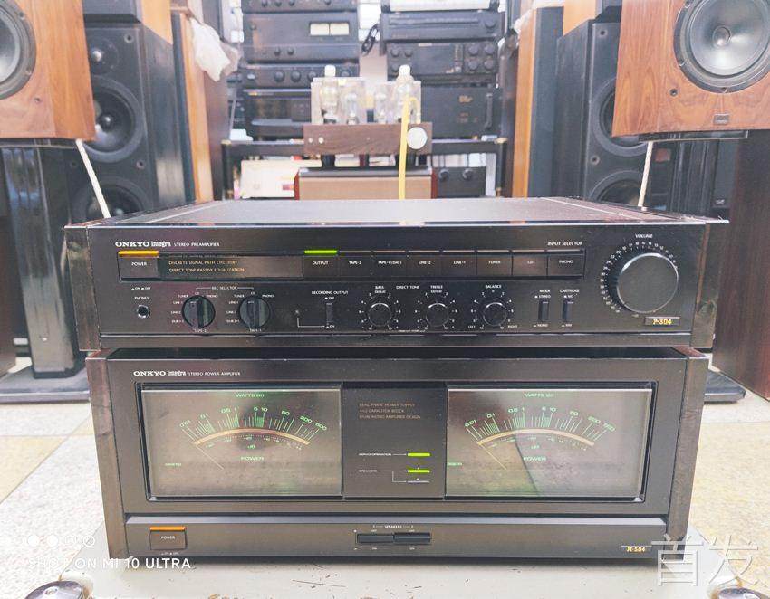 二手进口音响 Onkyo/安桥 P-304 M-504 发烧HIFI前后级功放..
