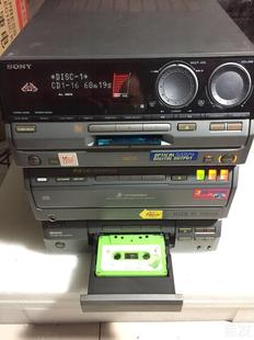 比较罕见的索尼组合，带MD，水平进仓卡带，三碟CD，个性..