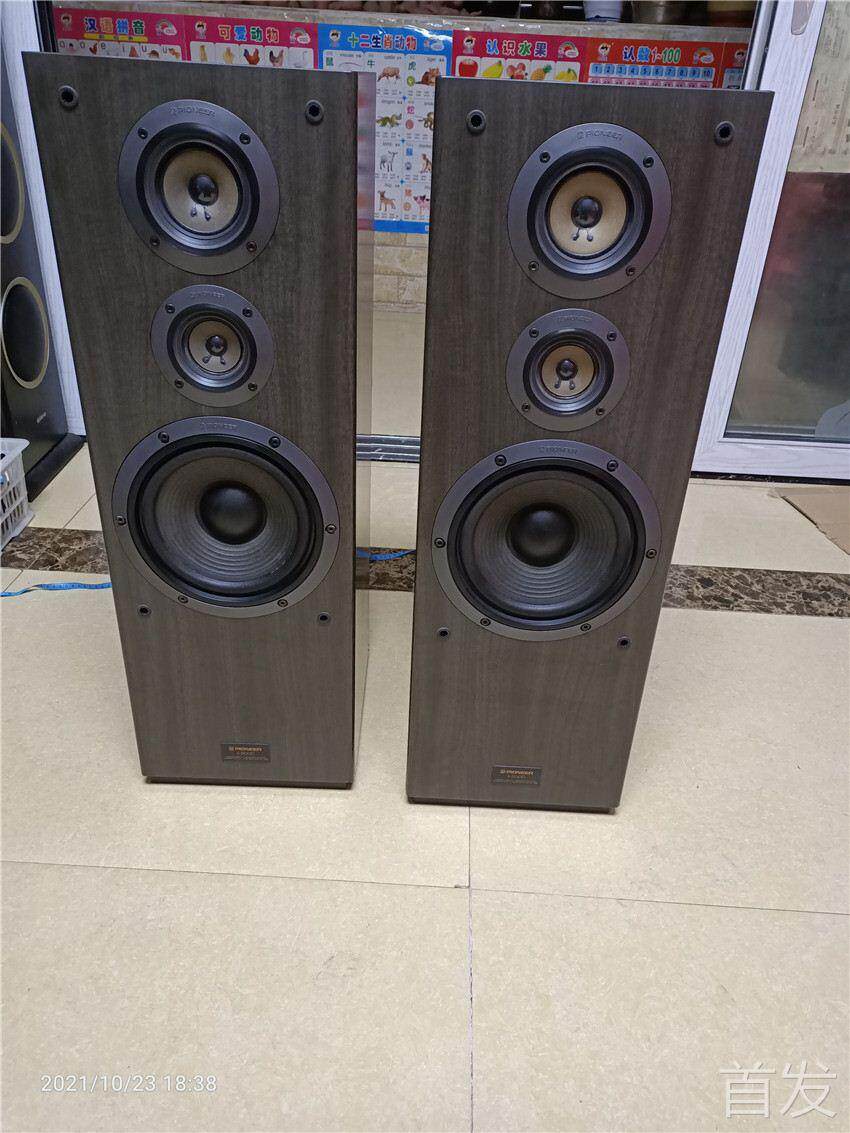 二手进口日本音箱 先锋S-J700D 落地音箱木质 8寸三分频家用音响.
