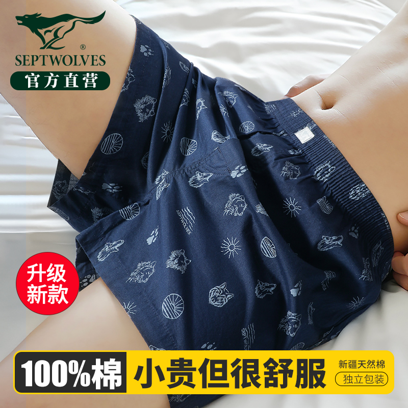 七匹狼全棉可外穿宽松男士阿罗裤