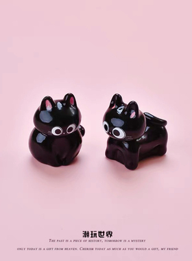 超逼真可爱的黑色小猫咪