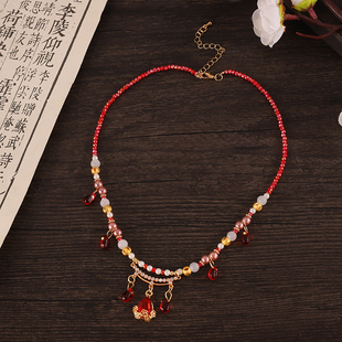 古风汉服西域公主项链原创异域风敦煌坦领唐风璎珞古典国风锁骨链
