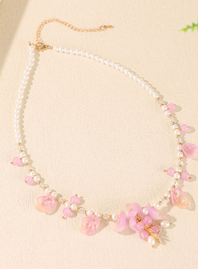 古风璎珞项链搭配马面裙汉服配饰仿珍珠项链甜美风送学生平价礼物