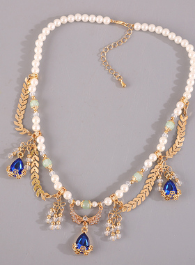 古风汉服配饰夏日异域风情项链日常坦领唐风古典民族服饰璎珞古装