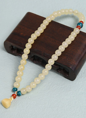 古风项链手串两用黄色漂亮盈润新中式汉服小清新百搭款情侣闺蜜款