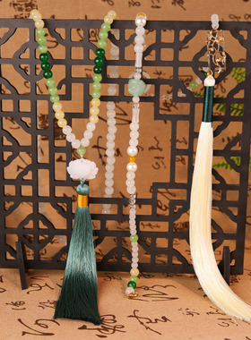 新中式汉服古风软璎珞流苏配饰品复古莲花明制项链项圈古风配饰女