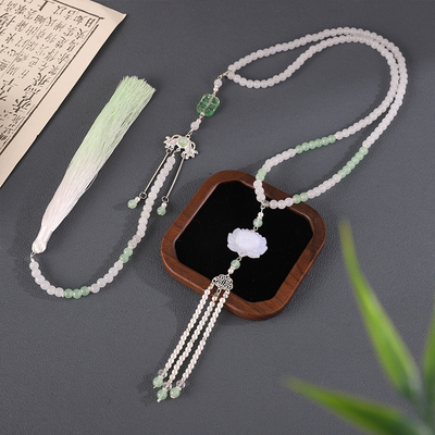 马面裙软璎珞长背云流苏项链