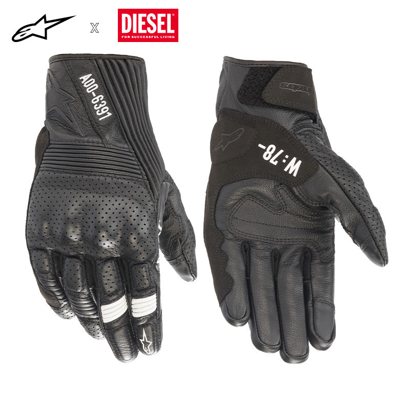 a星DIESEL联名机车手套夏季摩托车骑行手套骑士防摔皮手套KEI