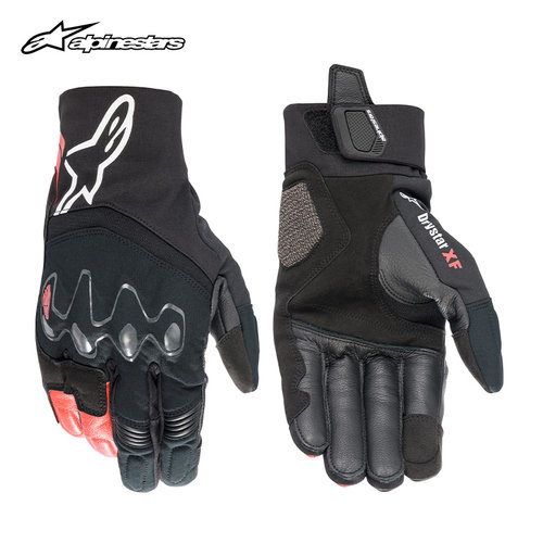 a星防水机车手套防摔羊皮拼接