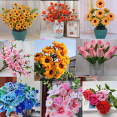 扭扭棒花束套装 向日葵郁金香手工diy材料自制加密毛根母亲节礼物