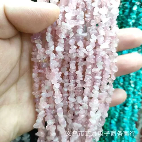 水晶碎石半宝石diy配件天然石半成品玛瑙随形有孔不规则饰品
