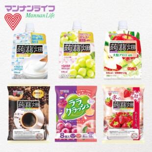 日本直邮Mannan Life蒟蒻畑果冻果汁水果味高纤维低卡健康小零食