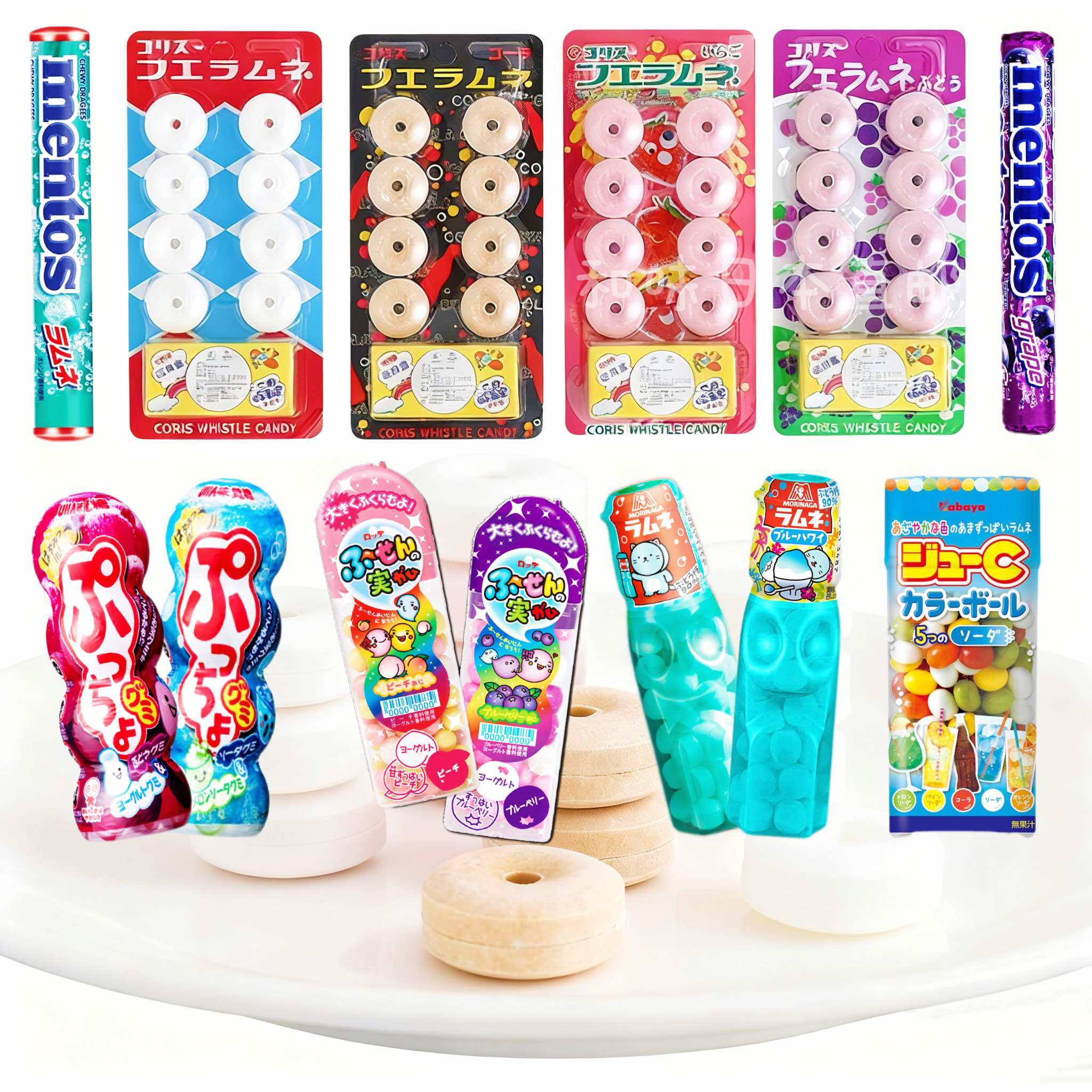日本直邮Coris可利斯口哨糖水果味压片糖泡泡糖儿童怀旧零食糖果