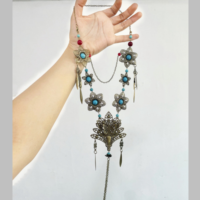 原创古青铜复古色傩戏发饰