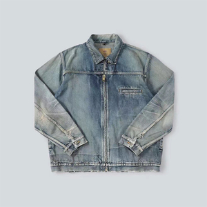 九川在制MADNESS ZIP UP DENIM JACKET 23SS日产水洗拉链牛仔夹克