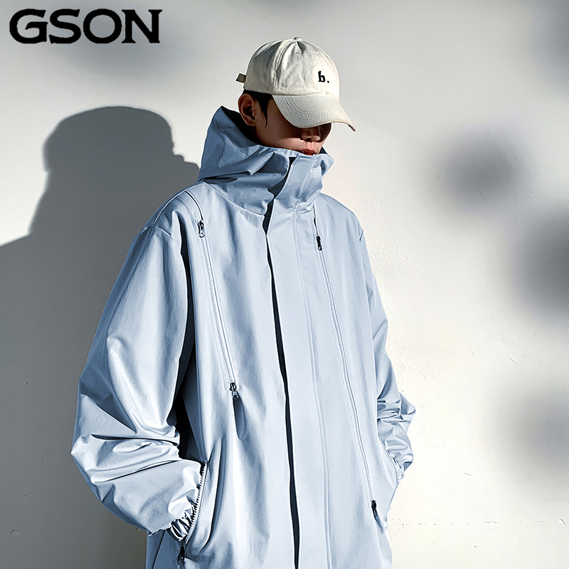 GSON 2024新款冲锋衣外套男女款春秋潮牌工装夹克夏季户外登山服_淘宝内购会_女装/女士精品