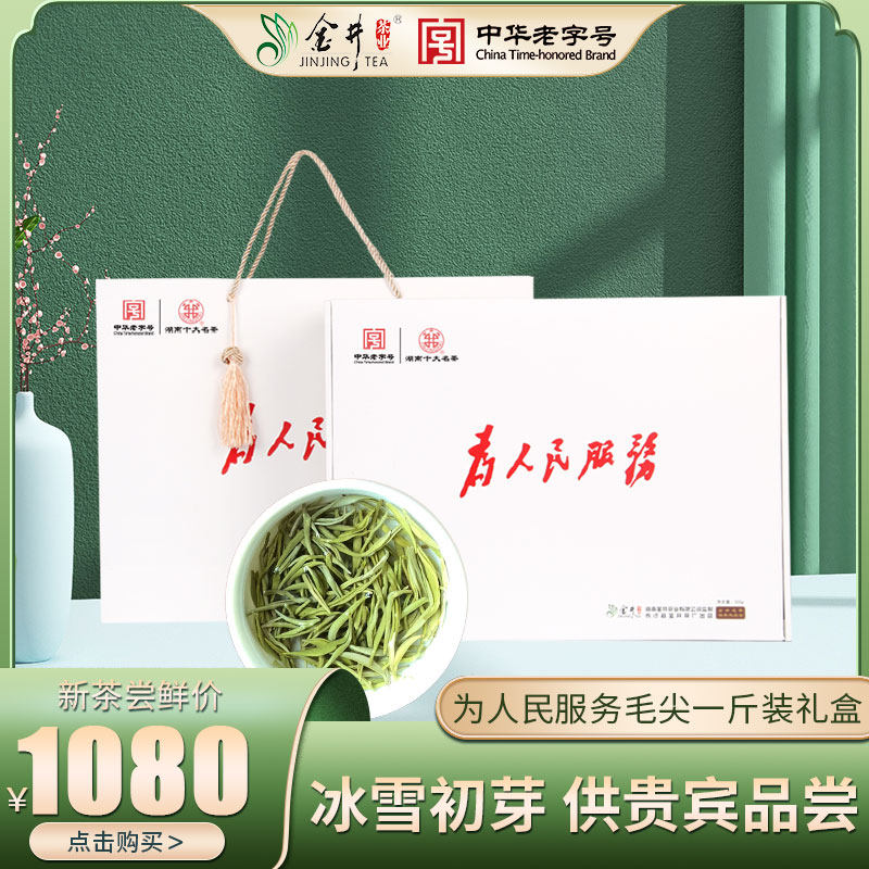 【26年新茶】金井为人民服务 毛尖礼盒 500g 明前茶 茶叶绿茶