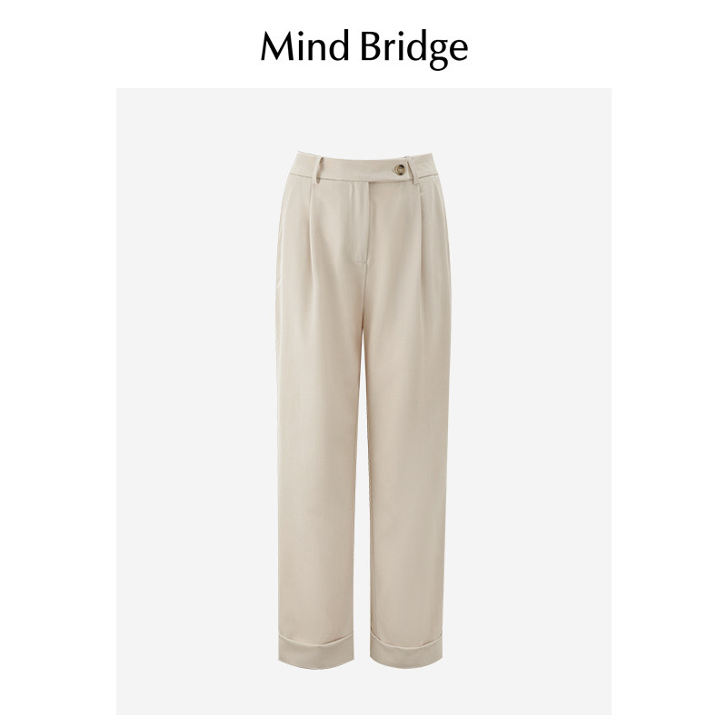 Mind Bridge2026年女士简约通勤西裤宽松显瘦长裤春季