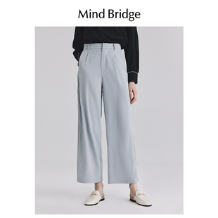 纯色简约长裤 MindBridge百家好春季 子通勤西裤 女士显瘦裤 休闲裤