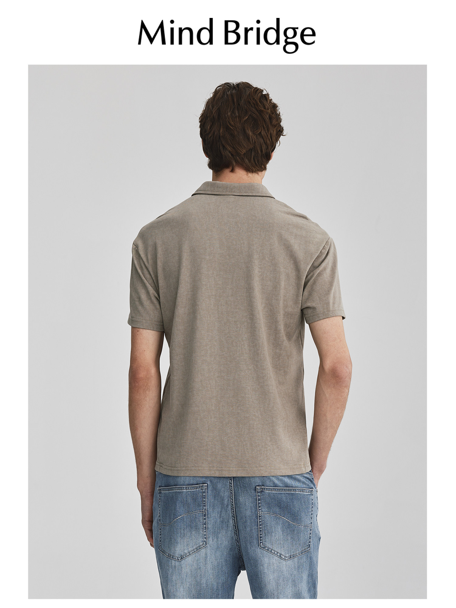 MINDBRIDGE SUMMER HALF ZIP CASUAL TOP MENS SHORT SLEEVE POLO SHIRT 2024 NEW SIMPLE BUSINESS T-SHIRT