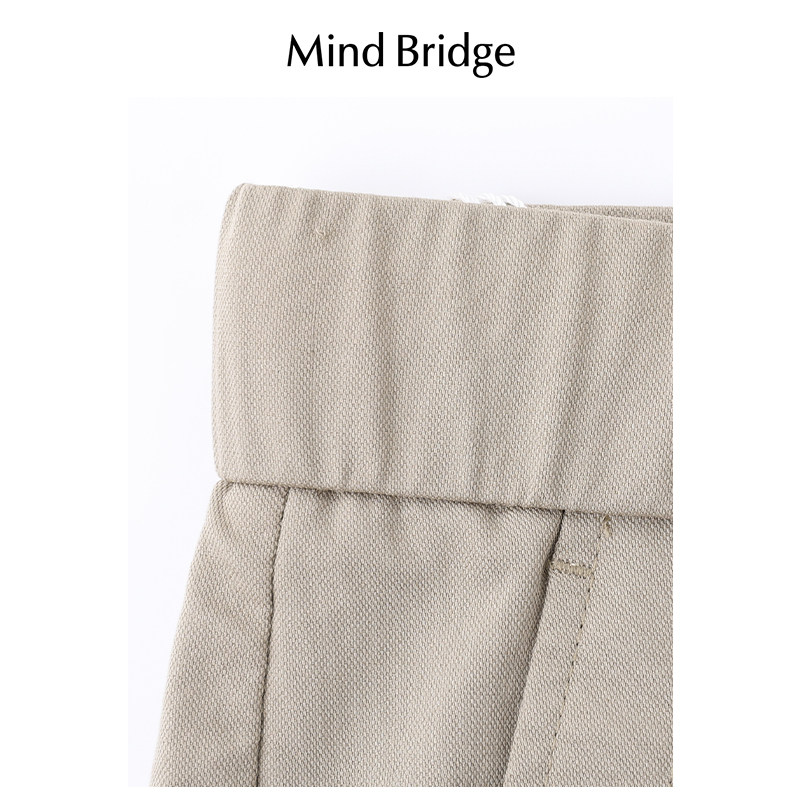 MINDBRIDGE SUMMER MENS SIMPLE COMMUTER SHORTS 2024 NEW CASUAL CROPPED PANTS KOREAN STRAIGHT PANTS