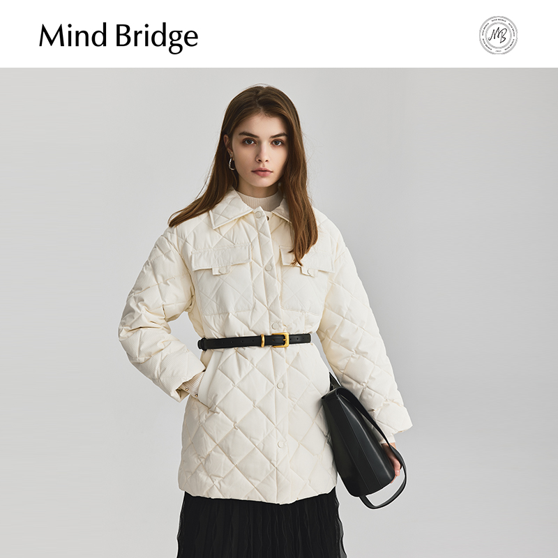 MindBridge翻领羽绒服