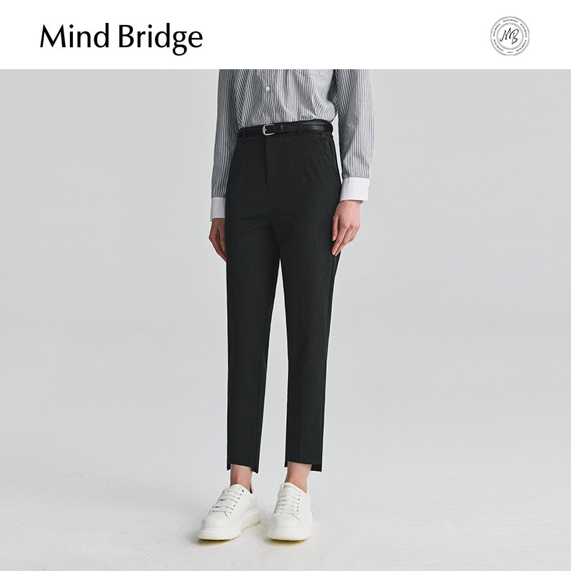 Mind Bridge2026新款设计感九分裤春季通勤休闲裤女士直筒裤子,女装/女士精品,休闲裤,淘宝优惠券,粉丝福利购,淘宝优惠卷