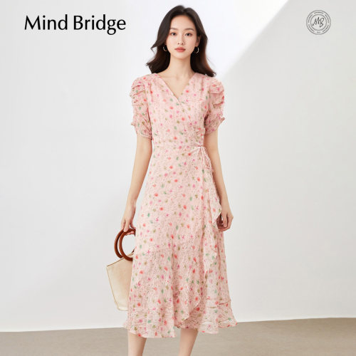 MindBridgeV领碎花连衣裙