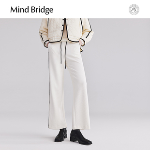 女士百搭宽松长裤 Mind 秋冬慵懒休闲裤 撞色阔腿裤 Bridge2025新款