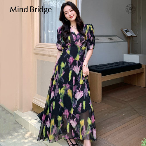 MindBridgeV领碎花连衣裙
