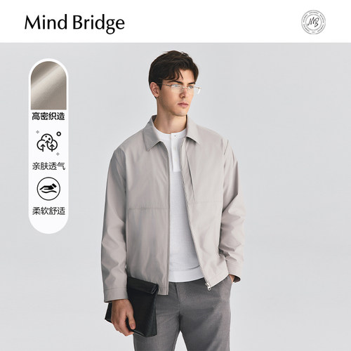 MindBridge纯色翻领夹克