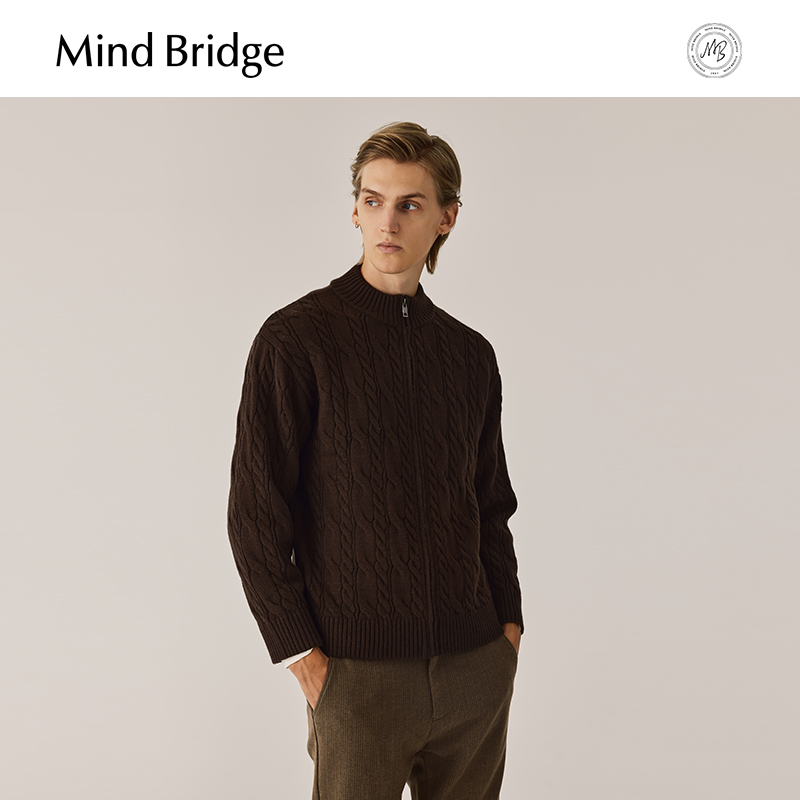 MindBridge外套圆领毛衣