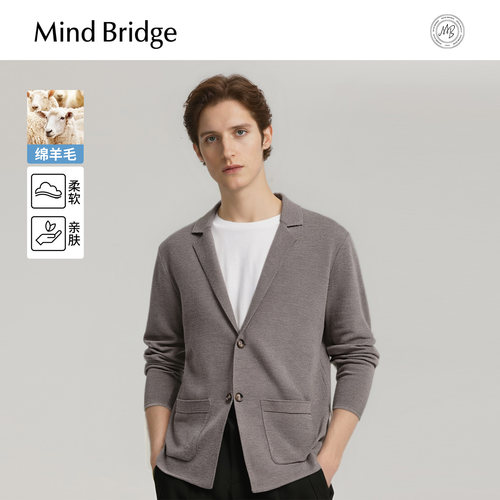 MindBridge西装领羊毛衫