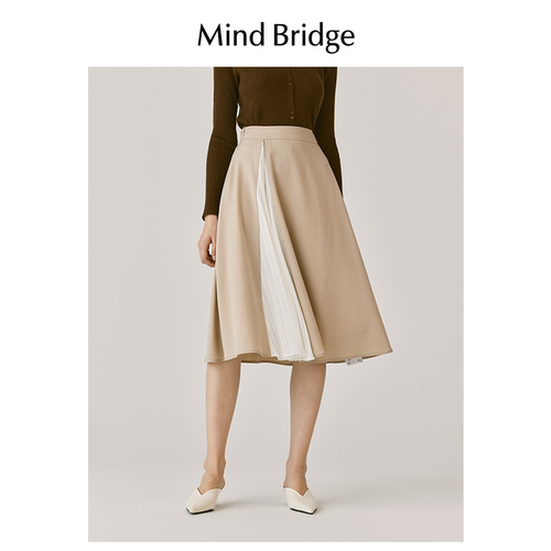 MindBridge拼接设计感半身裙
