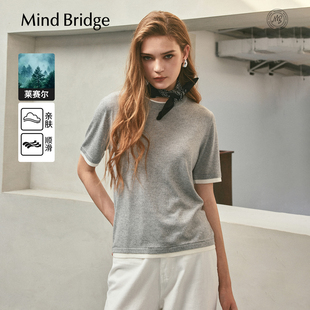 假两件短袖 MindBridge 圆领上衣女士薄款 2026年夏季 针织 莱赛尔