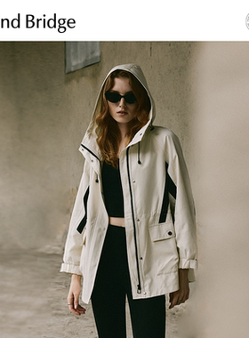 MB MindBridge2026新款连帽外套女城市户外夹克春季撞色运动上衣