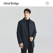 MindBridge男士商务羽绒服冬季中长款保暖外套2025年加厚翻领夹克