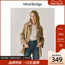 Mind 宽松风衣气质慵懒翻领外套女韩版 中短款 Bridge春季 简约夹克