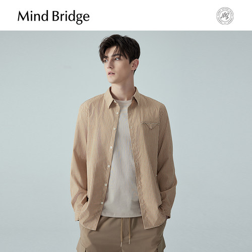 MindBridge格子休闲男士衬衫