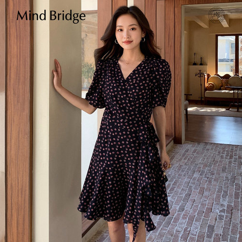 MindBridgeV领碎花连衣裙
